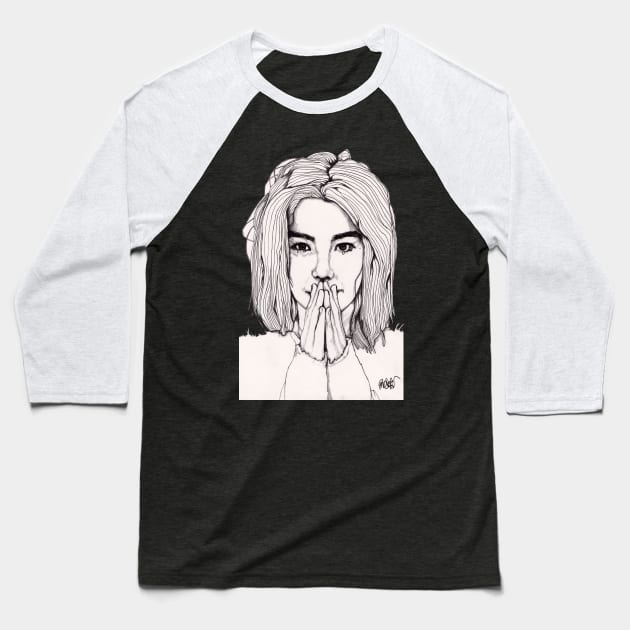 Bjork Baseball T-Shirt by paulnelsonesch